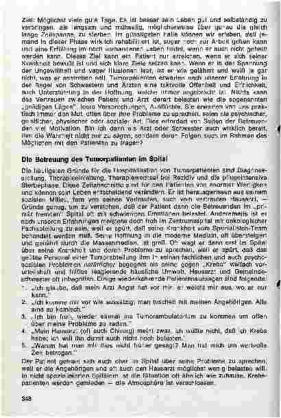 Vorschauseite 4: Betreuung von Tumorpatienten - - aus der Sicht der Schwester