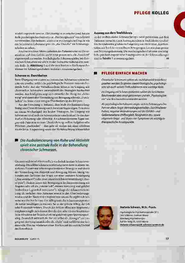 Vorschauseite 3: Die Rolle der Psyche bei der Schmerz-Chronifizierung