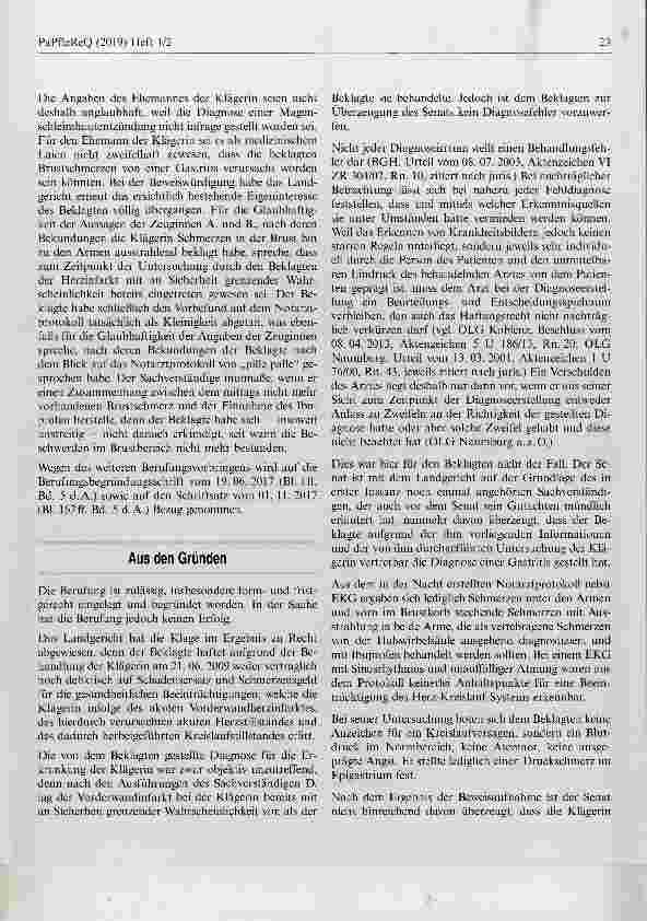 Vorschauseite 5: Schmerzensgeldanspruch wegen behaupteter ärztlicher Fehlbehandlung