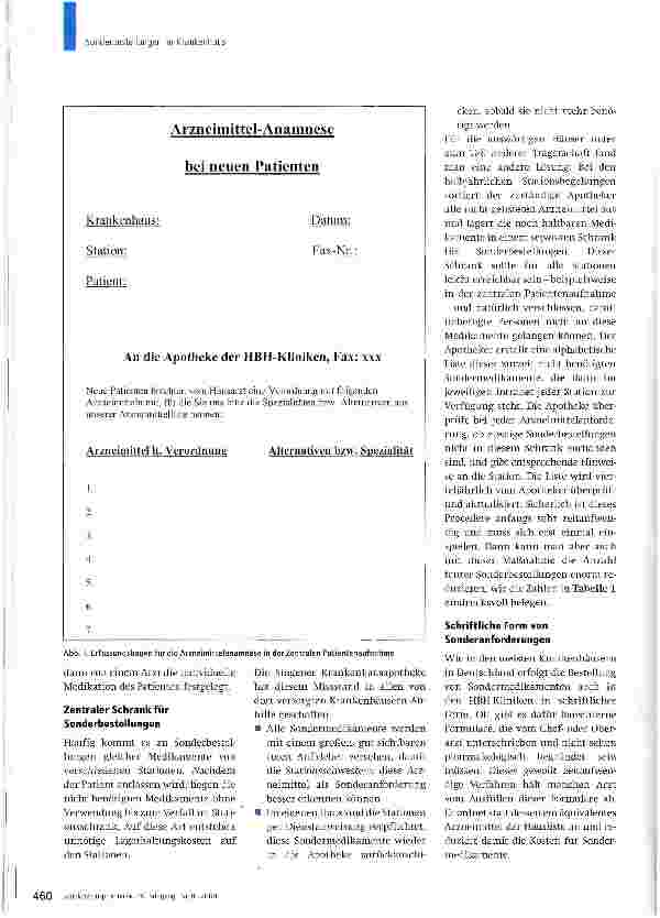 Vorschauseite 2: Sonderbestellungen im Krankenhaus