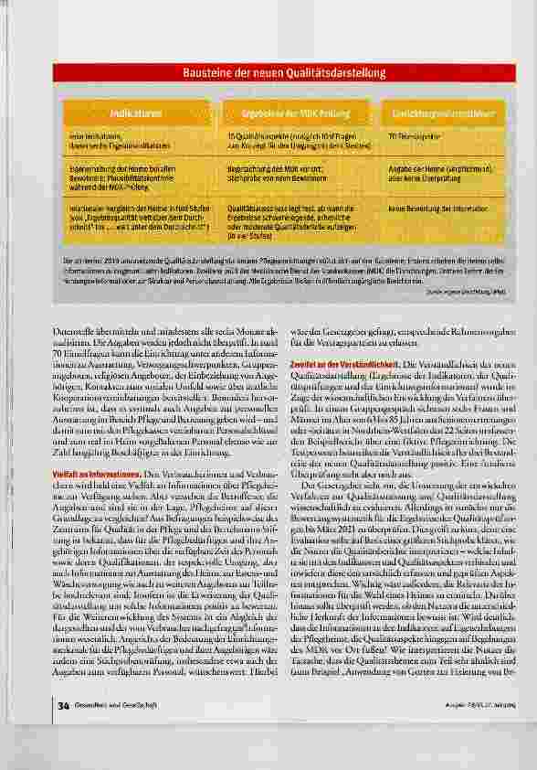 Vorschauseite 4: Neuer Maßstab für die Pflegequalität