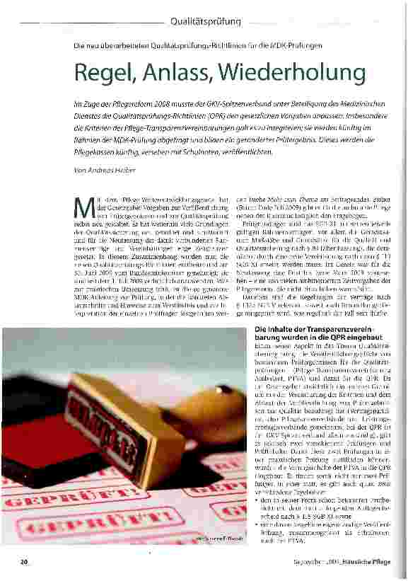 Vorschauseite 1: Regel, Anlass, Wiederholung