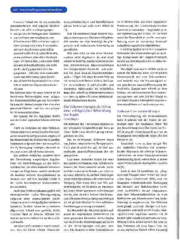 Vorschauseite 2: Die Volumenersatztherapie des septischen Schockgeschehens