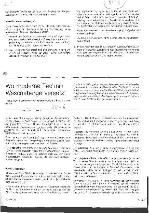 Vorschauseite 1: Wo moderne Technik Wäscheberge versetzt