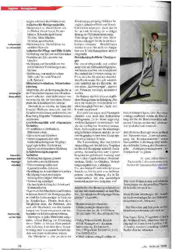 Vorschauseite 5: Integrierte Funktionsabläufe als Beitrag zur Hospital-Wellnes Unterhaltsreinigung im stationären Krankenhausbereich