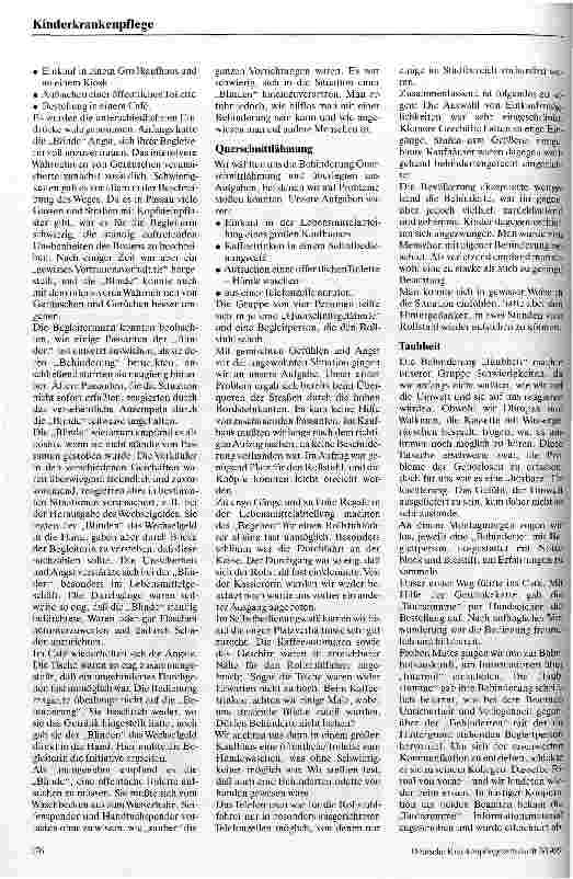 Vorschauseite 2: Erfahrungen mit simulierter Behinderung