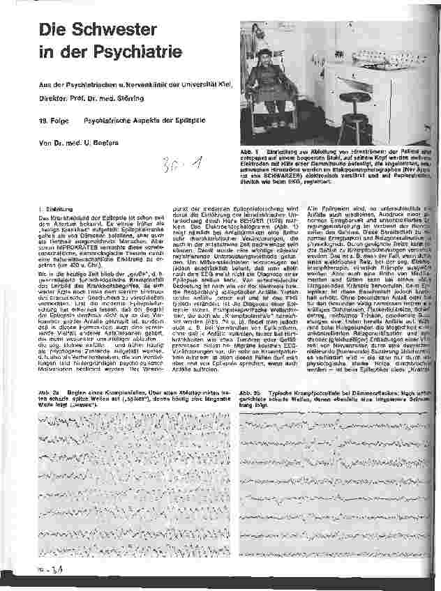 Vorschauseite 1: Die Schwester in der Psychiatrie 19. Folge: Psychiatrische Aspekte der Epilepsie