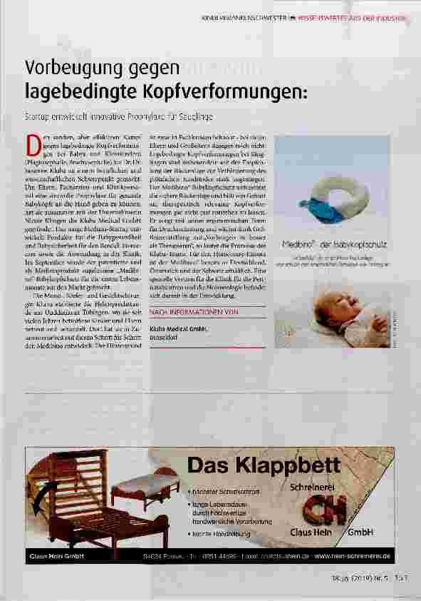 Vorschauseite 1: Vorbeugung gegen lagebedingte Kopfverformungen