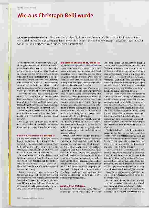 Vorschauseite 1: Wie aus Christoph Belli wurde