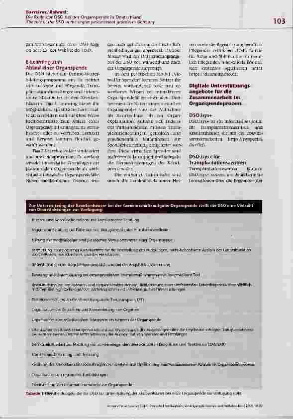 Vorschauseite 4: Die Rolle der DSO bei der Organspende in Deutschland