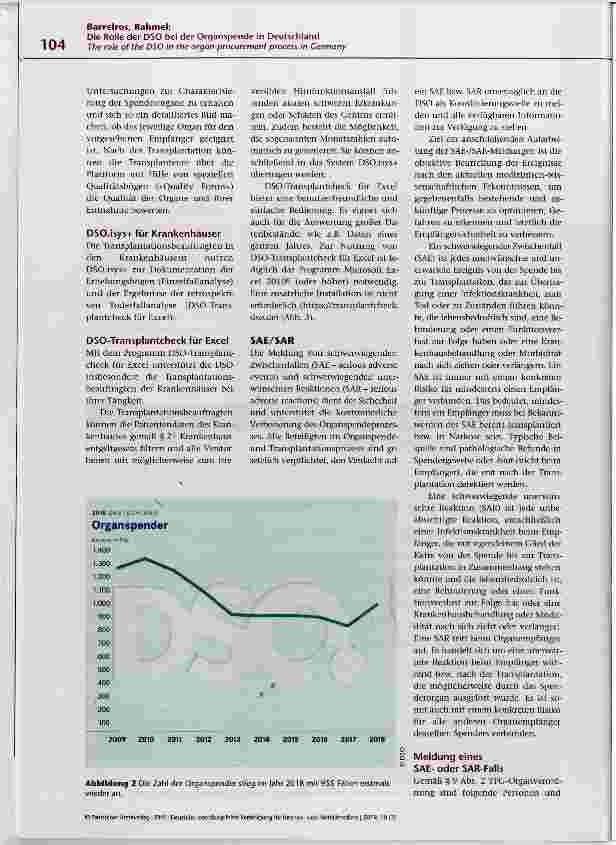 Vorschauseite 5: Die Rolle der DSO bei der Organspende in Deutschland