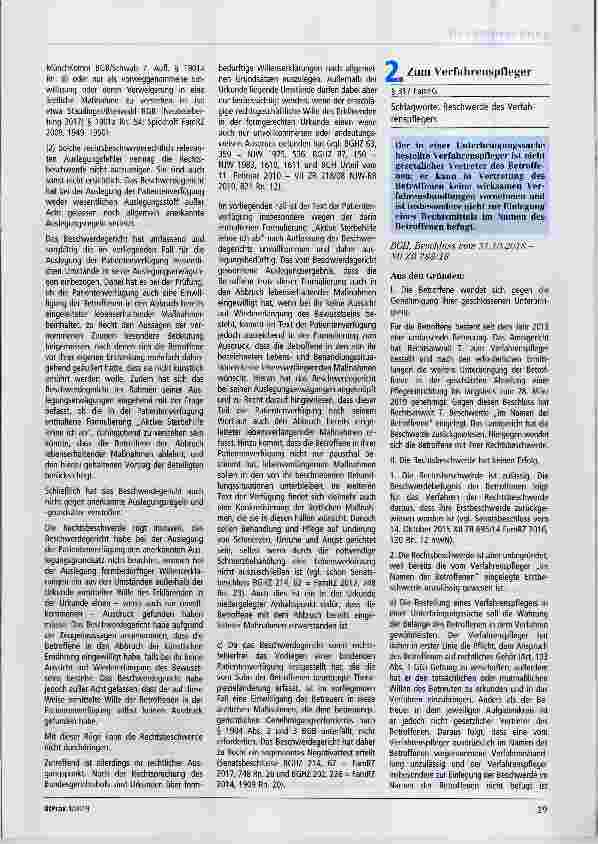 Vorschauseite 1: Zum Verfahrenspfleger