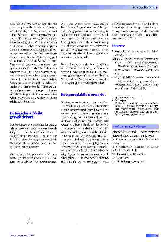 Vorschauseite 2: Absenzenmanagement - gute Wirkung mit angepasstem Arbeitszeugnis