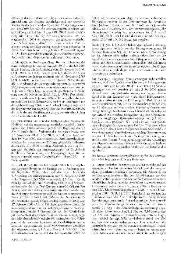 Vorschauseite 6: Apothekerkammer darf Umsatz und Rohertrag für die Veranlagung zum Kammerbeitrag schätzen, wenn ein Apotheker keine Angaben hierzu macht