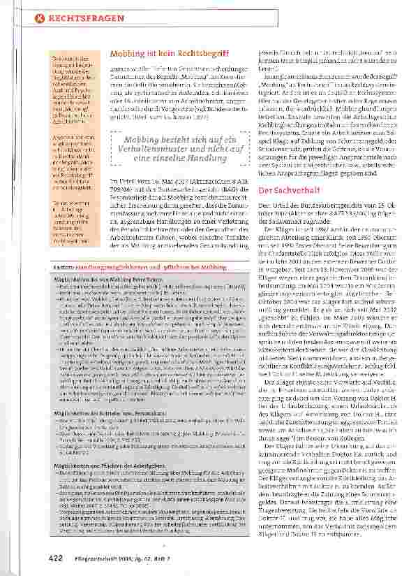 Vorschauseite 2: Mobbing am Arbeitsplatz