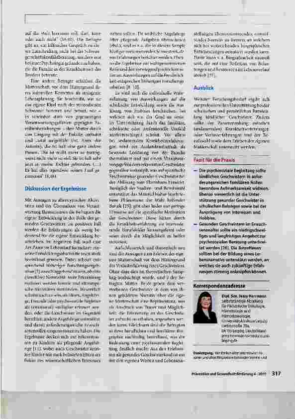 Vorschauseite 5: Aufwachsen als gesundes Geschwisterkind