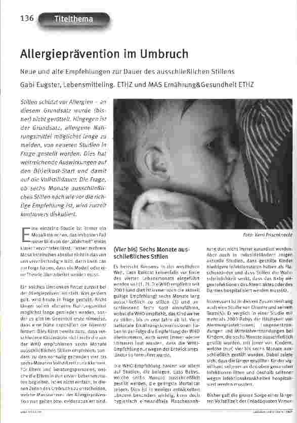 Vorschauseite 1: Allergieprävention im Umbruch