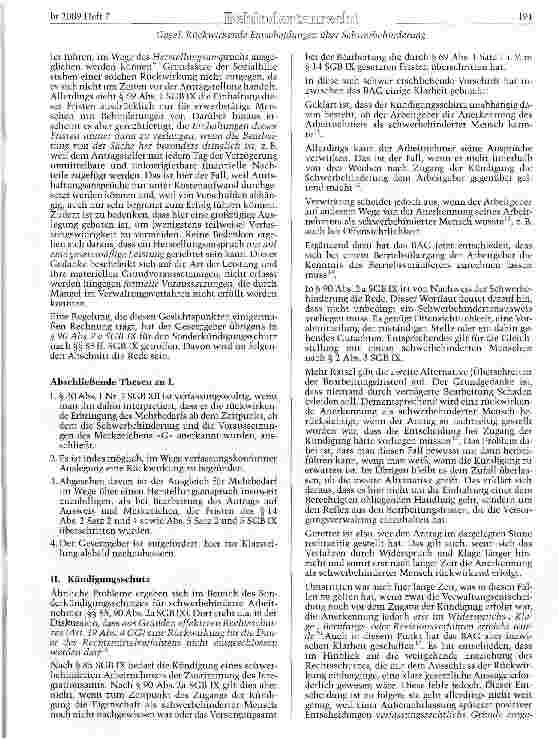Vorschauseite 3: Rückwirkende Entscheidungen über Schwerbehinderung, Schwerbehindertenausweis sowie Merkzeichen und ihre Folgen