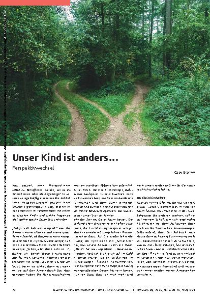 Vorschauseite 1: Unser Kind ist anders… Perspektivwechsel