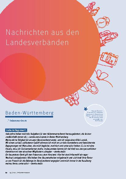 Vorschauseite 1: Nachrichten aus den Landesverbänden