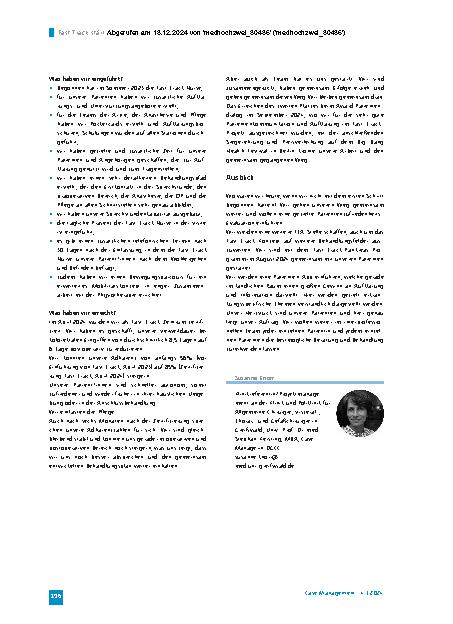 Vorschauseite 4: Fast Track stärkt die Rolle des Patienten