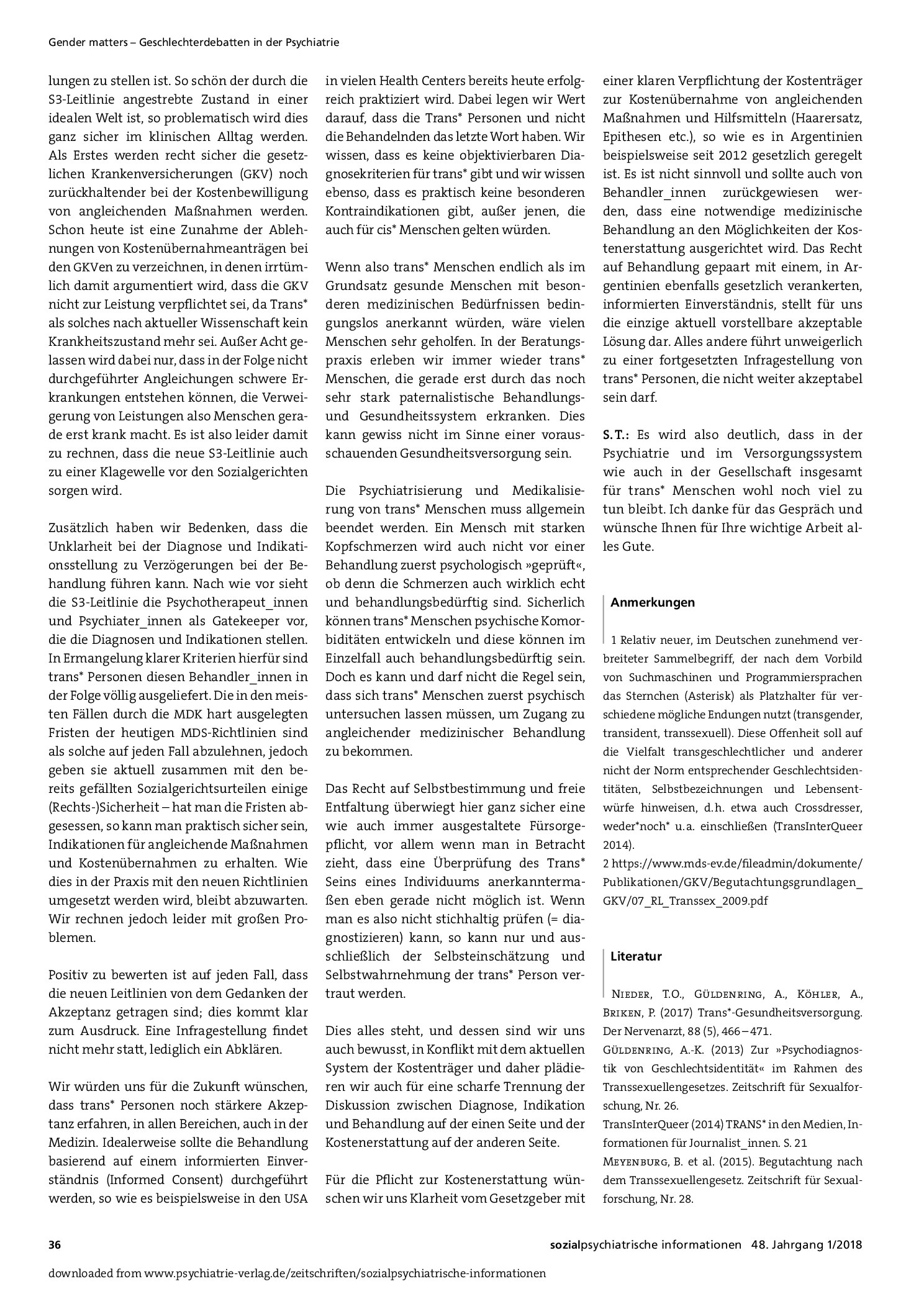 Vorschauseite 4: Zur Situation von trans* Menschen in Psychiatrie und Gesellschaft
