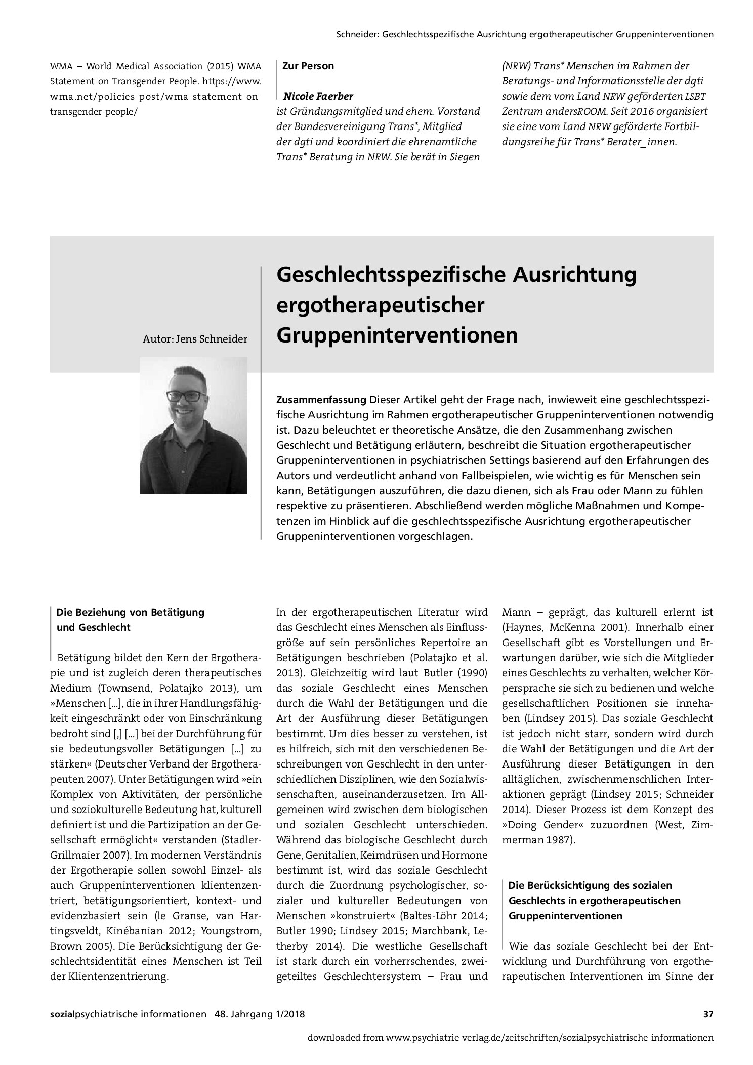 Vorschauseite 5: Zur Situation von trans* Menschen in Psychiatrie und Gesellschaft