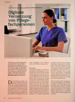 Vorschauseite 1: Digitale Vernetzung von Pflegefachpersonen