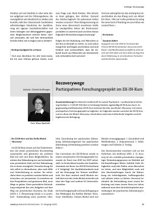 Vorschauseite 1: Recoverywege Partizipatives Forschungsprojekt im EX IN Kurs