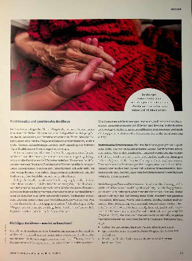 Vorschauseite 2: Berührung bis zum letzten Moment Bedeutung von Körperkontakt in der Palliative Care
