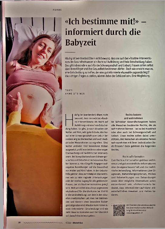 Vorschauseite 1: «Ich bestimme mit! » - informiert durch die Babyzeit
