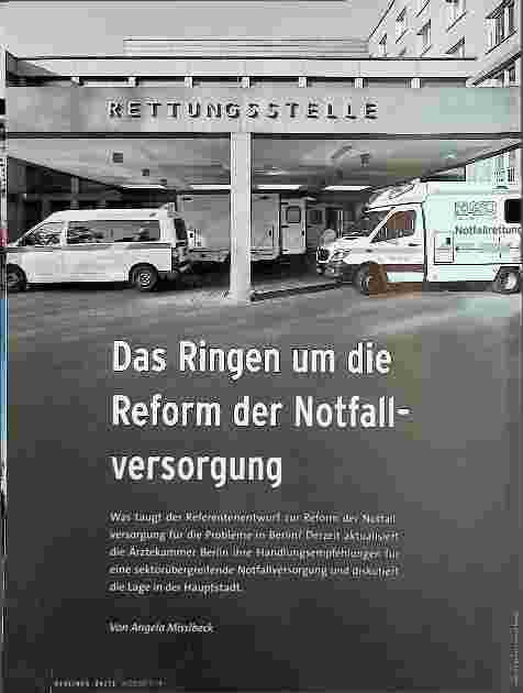 Vorschauseite 1: Das Ringen um die Reform der Notfallversorgung