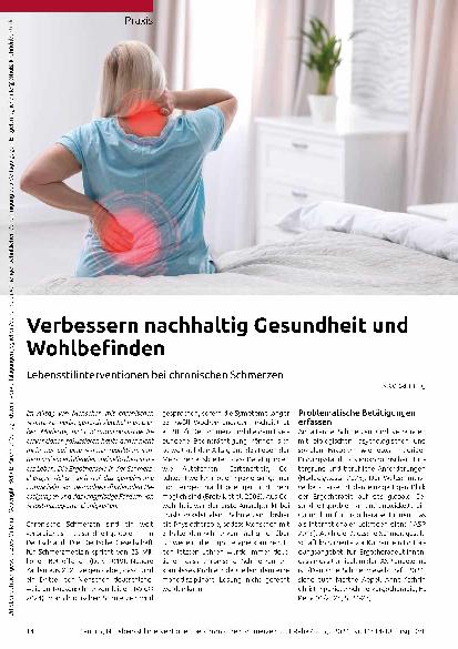 Vorschauseite 1: Verbessern nachhaltig Gesundheit und Wohlbefinden: Lebensstilinterventionen bei chronischen Schmerzen.
