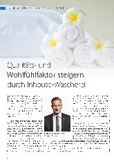 Vorschauseite 1: Qualitätsund Wohlfühlfaktor steigern durch Inhouse-Wäscherei