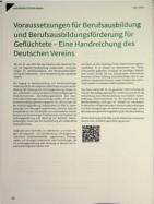 Vorschauseite 1: Voraussetzungen für Berufsausbildung und Berufsausbildungsförderung für Geflüchtete - Eine Handreichung des Deutschen Vereins