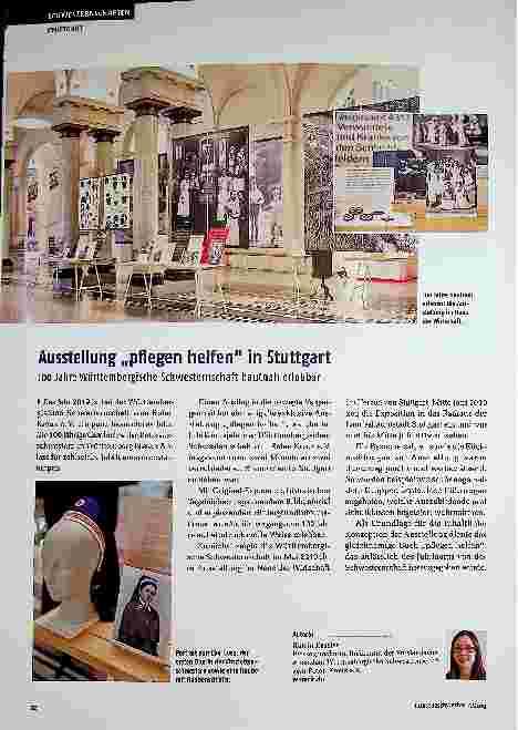 Vorschauseite 1: Ausstellung „pflegen helfen“ in Stuttgart 100 Jahre Württembergische Schwesternschaft hautnah erlebbar