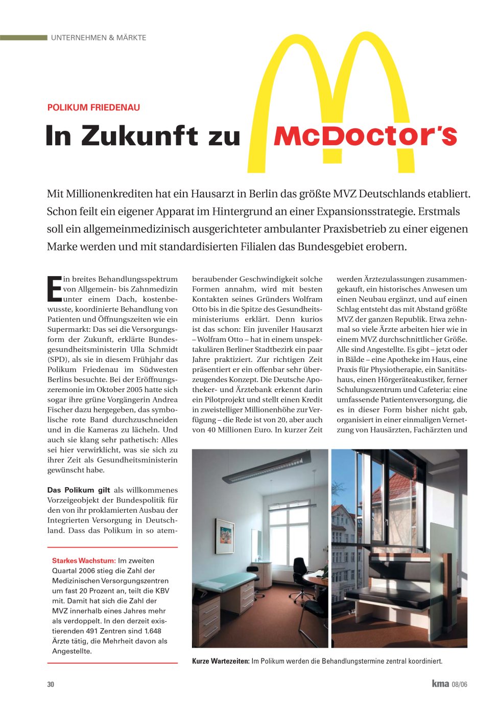 Vorschauseite 1: In Zukunft zu McDoctor"s