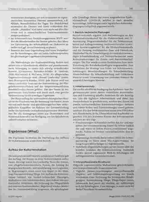 Vorschauseite 3: Zwischen Traum und Trauma - Aufbau und Betrieb einer Kohortenstation für Patient*innen mit COVID-19 in einem Akutspital