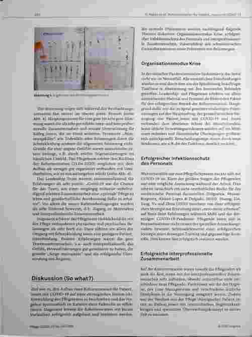Vorschauseite 6: Zwischen Traum und Trauma - Aufbau und Betrieb einer Kohortenstation für Patient*innen mit COVID-19 in einem Akutspital