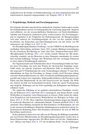 Vorschauseite 5: Der Kampf zwischen Kuh und Auto Rekonstruktion von Bedeutungen von Nachhaltiger Entwicklung im Biosphärenpark Kärntner Nockberge