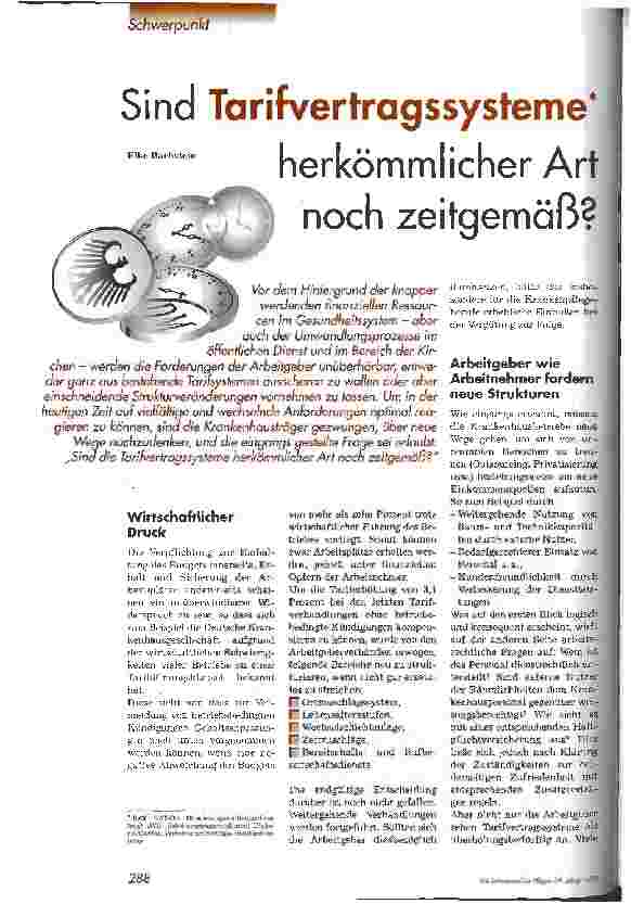 Vorschauseite 1: Sind Tarifsysteme herkömmlicher Art noch zeitgemäß?