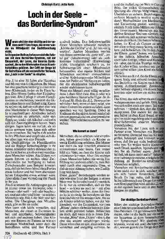 Vorschauseite 1: Loch in der Seele - das Borderline-Syndrom