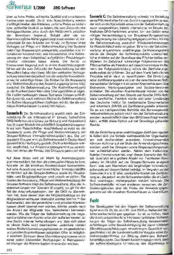 Vorschauseite 4: Entscheidungen zur DRG-Software: Innovationspotenziale nutzbar machen