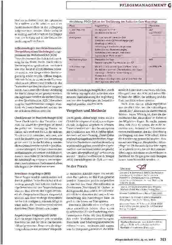 Vorschauseite 2: Palliative Care Mapping einführen