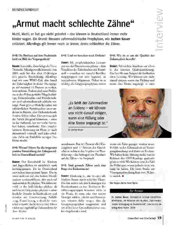 Vorschauseite 1: „Armut macht schlechte Zähne