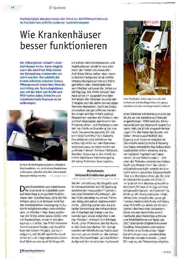 Vorschauseite 1: Wie Krankenhäuser besser funktionieren