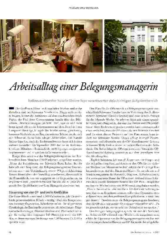 Vorschauseite 1: Arbeitsalltag einer Belegungsmanagerin