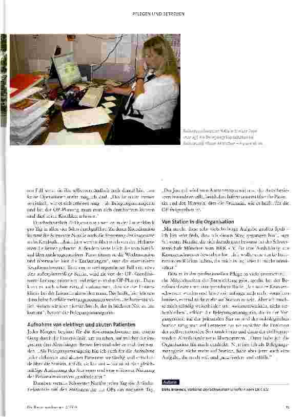 Vorschauseite 2: Arbeitsalltag einer Belegungsmanagerin