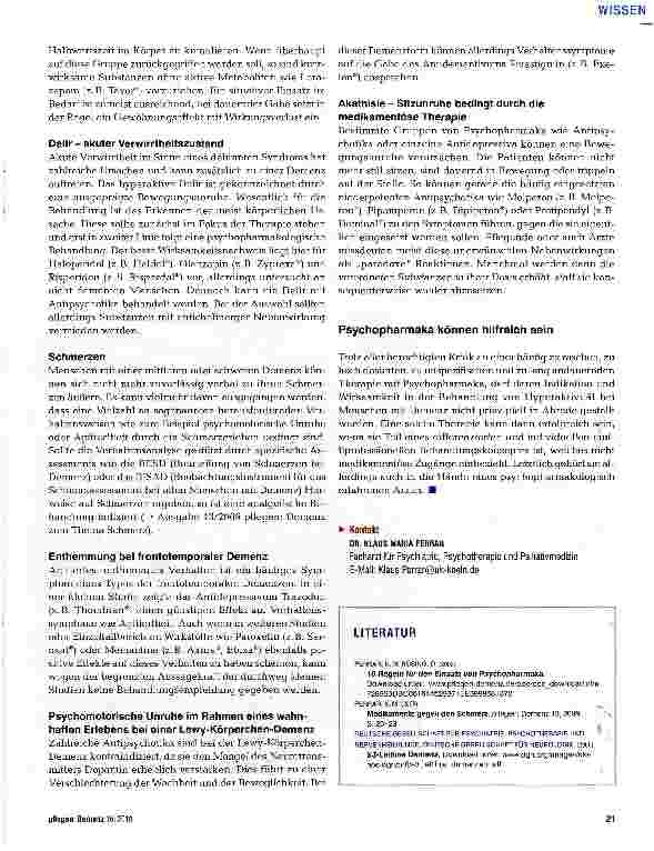 Vorschauseite 3: Psychopharmaka in der Behandlung von Hyperaktivität