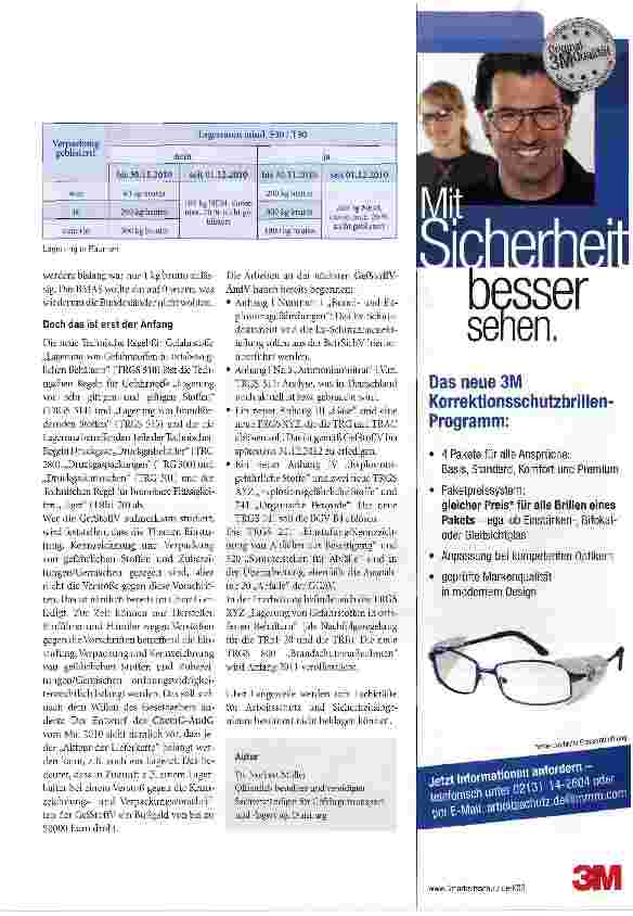 Vorschauseite 2: Änderungen der GefStoffV und 2. SprengV